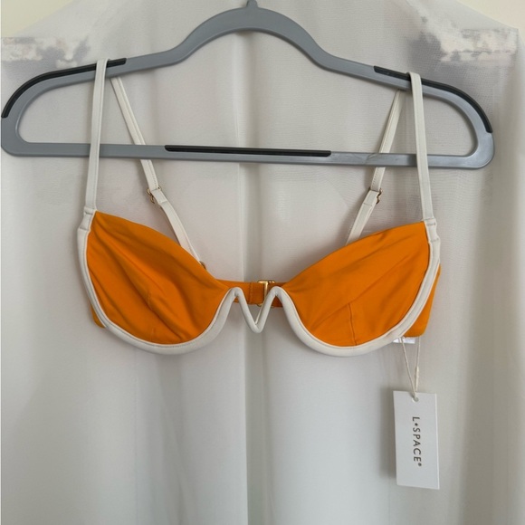 NWT l space Orange Bikini Top Size Small and Medium Available - Picture 5 of 8